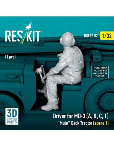 Driver for MD-3 (A, B, C, T) Mule Deck Tractor (scene 1) (1 pcs) (3D Printed) 