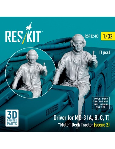 Driver for MD-3 (A, B, C, T) Mule Deck Tractor (scene 2) (1 pcs) (3D Printed) 