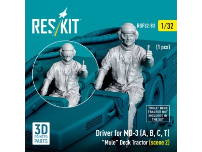 Driver for MD-3 (A, B, C, T) Mule Deck Tractor (scene 2) (1 pcs) (3D Printed) 