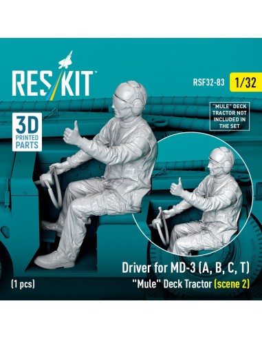 Driver for MD-3 (A, B, C, T) Mule Deck Tractor (scene 2) (1 pcs) (3D Printed) 
