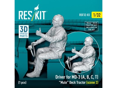 Driver for MD-3 (A, B, C, T) Mule Deck Tractor (scene 2) (1 pcs) (3D Printed) 