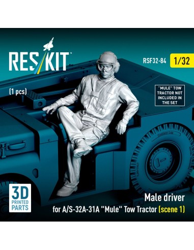 Male driver for A/S-32A-31A Mule Tow Tractor (scene 1) (1 pcs) (3D Printed) 