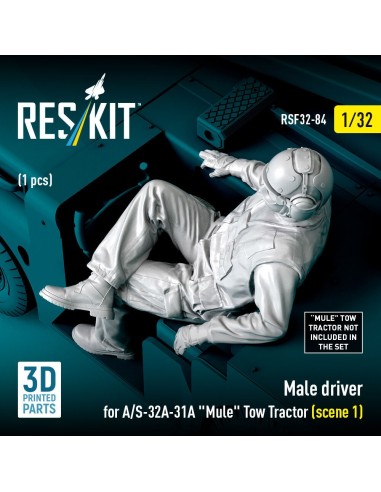 Male driver for A/S-32A-31A Mule Tow Tractor (scene 1) (1 pcs) (3D Printed) 