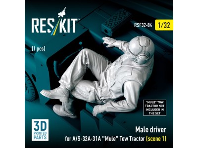 Male driver for A/S-32A-31A Mule Tow Tractor (scene 1) (1 pcs) (3D Printed) 