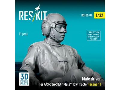 Male driver for A/S-32A-31A Mule Tow Tractor (scene 1) (1 pcs) (3D Printed) 
