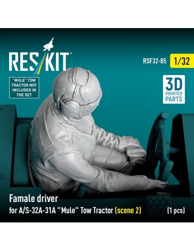 Female driver for A/S-32A-31A Mule Tow Tractor (scene 2) (1 pcs) (3D Printed) 