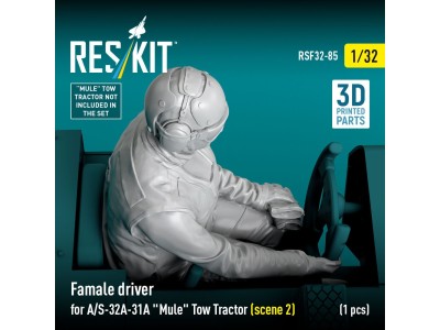 Female driver for A/S-32A-31A Mule Tow Tractor (scene 2) (1 pcs) (3D Printed) 