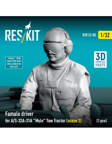 Female driver for A/S-32A-31A Mule Tow Tractor (scene 2) (1 pcs) (3D Printed) 