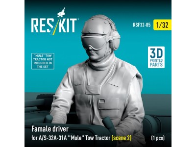 Female driver for A/S-32A-31A Mule Tow Tractor (scene 2) (1 pcs) (3D Printed) 