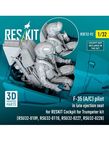 F-35 (A/C) pilot in late ejection seat for RESKIT Cockpit for Trumpeter kit (RSU32-0109, RSU32-0110, RSU32-0227, RSU32-0228) (3D