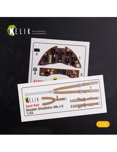 Gloster Gladiator Mk.II interior 3D decals for ICM kit 
