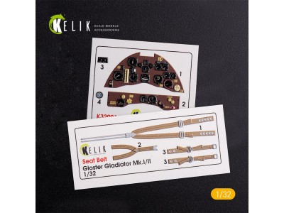 Gloster Gladiator Mk.II interior 3D decals for ICM kit 