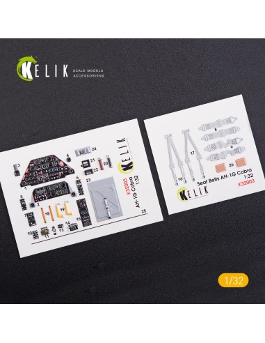 AH-1G Cobra interior 3D decals for ICM kit 