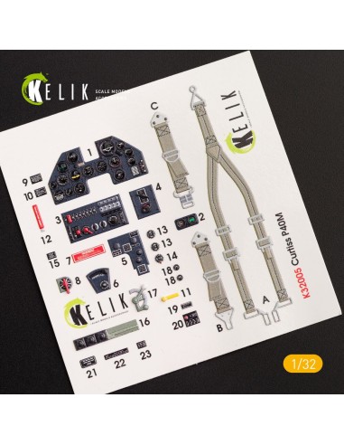 P-40M interior 3D decals for Trumpeter kit 