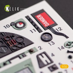 Hawker Hurricane Mk.IIB - Interior 3D Decal for Revell kit 