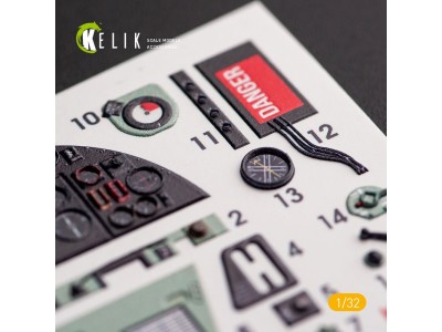 Hawker Hurricane Mk.IIB - Interior 3D Decal for Revell kit 