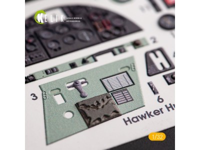 Hawker Hurricane Mk.IIB - Interior 3D Decal for Revell kit 
