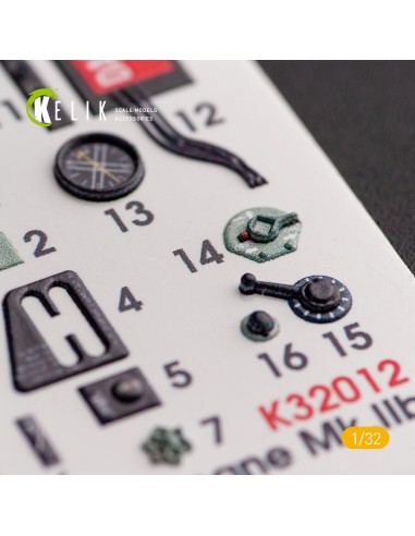 Hawker Hurricane Mk.IIB - Interior 3D Decal for Revell kit 