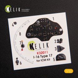 I-16 type 17 - Interior 3D Decal for ICM kit  2