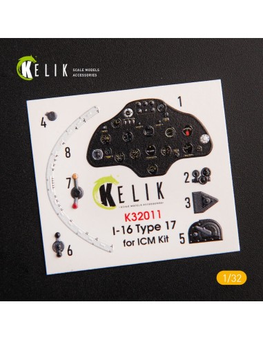 I-16 type 17 - Interior 3D Decal for ICM kit 