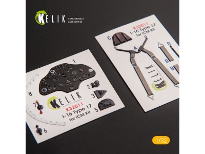 I-16 type 17 - Interior 3D Decal for ICM kit 