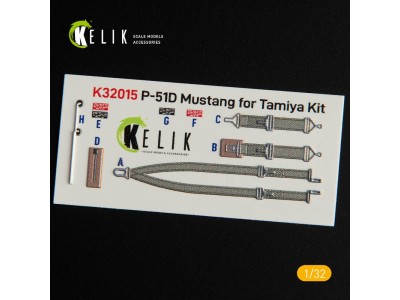 P-51D Mustang - Interior 3D Decal for Tamiya kit 