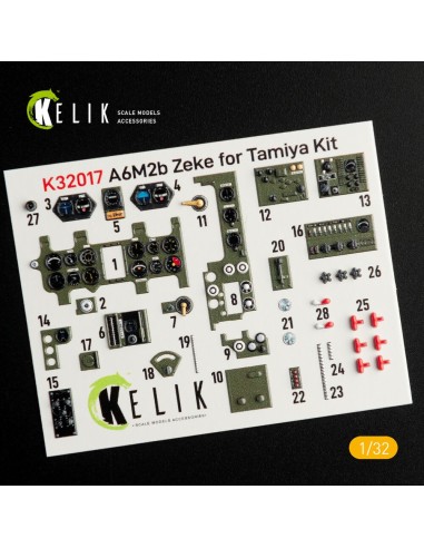 A6M2B Zeke - Interior 3D Decal for Tamiya kit 