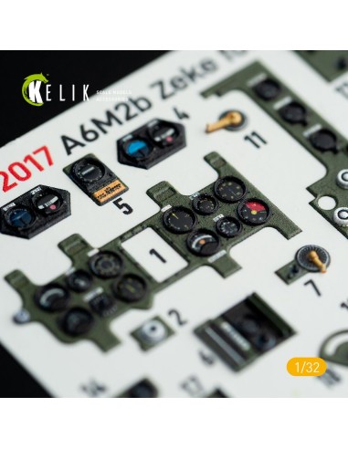 A6M2B Zeke - Interior 3D Decal for Tamiya kit 