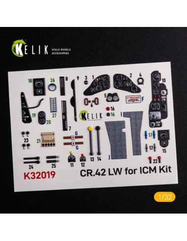 CR.42 LW - Interior 3D Decal for ICM kit 