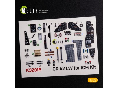 CR.42 LW - Interior 3D Decal for ICM kit 
