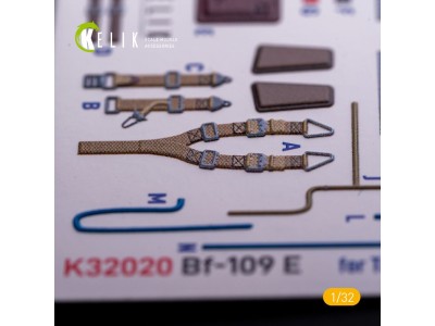 BF-109 E - Interior 3D Decal with 3D printed parts for Trumpeter kit 