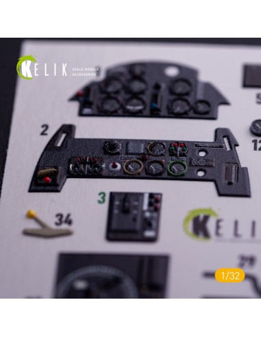 BF-109 E - Interior 3D Decal with 3D printed parts for Trumpeter kit 