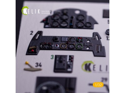 BF-109 E - Interior 3D Decal with 3D printed parts for Trumpeter kit 