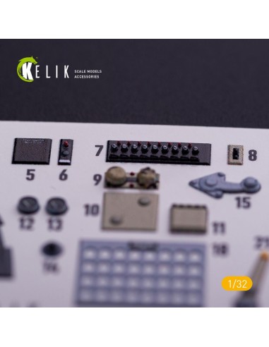 BF-109 E - Interior 3D Decal with 3D printed parts for Trumpeter kit 