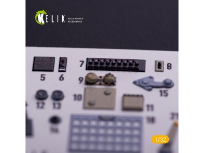 BF-109 E - Interior 3D Decal with 3D printed parts for Trumpeter kit 