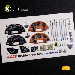 DH.81A Tiger Moth - Interior 3D Decal for ICM kit  2