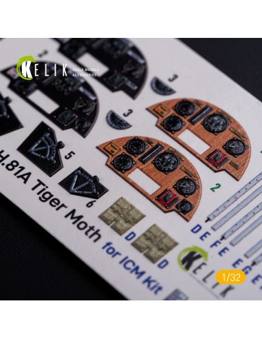 DH.81A Tiger Moth - Interior 3D Decal for ICM kit 