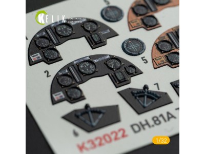 DH.81A Tiger Moth - Interior 3D Decal with 3D printed parts for ICM kit 