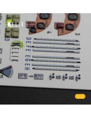 DH.81A Tiger Moth - Interior 3D Decal with 3D printed parts for ICM kit 