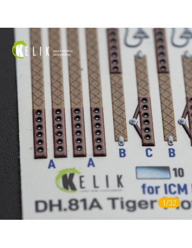 DH.81A Tiger Moth - Interior 3D Decal with 3D printed parts for ICM kit 