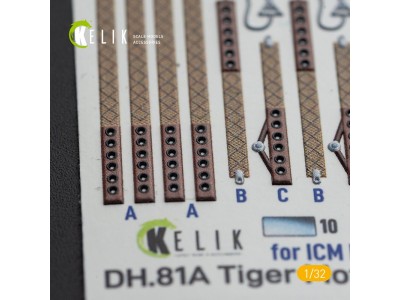 DH.81A Tiger Moth - Interior 3D Decal with 3D printed parts for ICM kit 