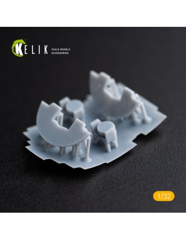DH.81A Tiger Moth - Interior 3D Decal with 3D printed parts for ICM kit 