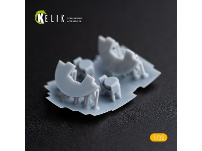 DH.81A Tiger Moth - Interior 3D Decal with 3D printed parts for ICM kit 