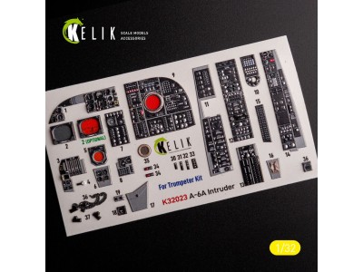 A-6A Intruder - interior 3D decals for Trumpeter kit 