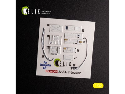 A-6A Intruder - interior 3D decals for Trumpeter kit 