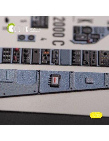 Mirage 2000C - interior 3D decals for Kitty Hawk/Zimi models kit 