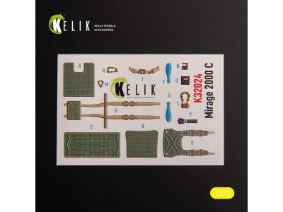 Mirage 2000C - interior 3D decals for Kitty Hawk/Zimi models kit 