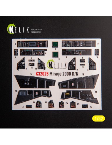 Mirage 2000D/N - interior 3D decals for Kitty Hawk/Zimi models kit 