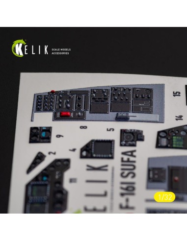 F-16I Sufa - interior 3D decals for Academy kit 