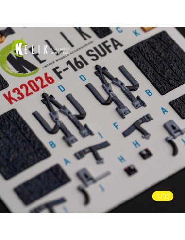 F-16I Sufa - interior 3D decals for Academy kit 